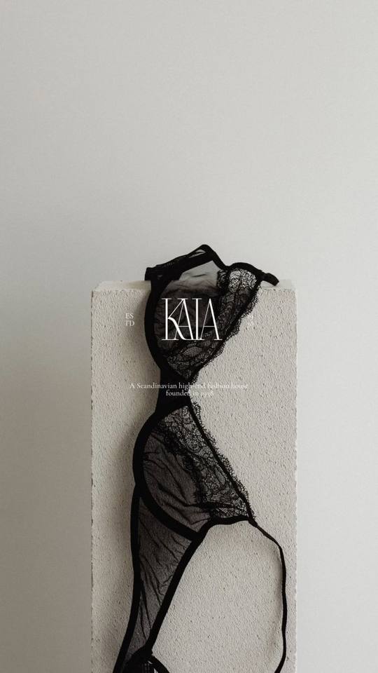 Inspiración: brasier negro sobre pedestal
